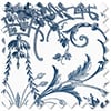 Laura Ashley Tuileries, Midnight - Twist&Fit Roman Blind
